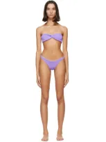 Hunza G Jean Bandeau Bikini In Light Purple