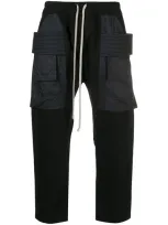 Rick Owens Drkshdw Cropped Utility Trousers In Black