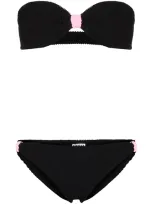 Hunza G Elektra Bandeau Bikini Set In Black