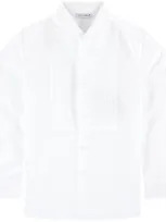 Dolce & Gabbana Kids' White Cotton Pleated Smart Shirt