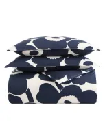 Marimekko Unikko Comforter & Sham Set In Indigo Blue