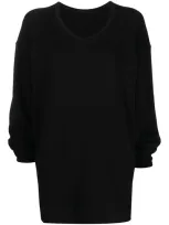 Rick Owens Drkshdw Slouchy Long-sleeved Jumper In Black