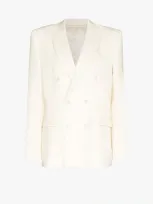 Wardrobe.nyc Double-breasted Virgin Wool Blazer In Off-white