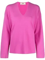 Sminfinity V-neck Cashmere Jumper In Pink