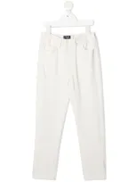 Il Gufo Kids' Elasticated Waist Trousers In Neutrals