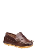 Elephantito Kids' Baby Boy's Alex Leather Driving Loafers In Apache