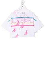 Iceberg Logo-print Short-sleeved T-shirt In Weiss