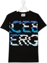 Iceberg Teen Logo-print T-shirt In Black