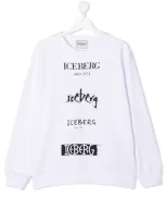 Iceberg Teen Multi-logo Sweatshirt In White