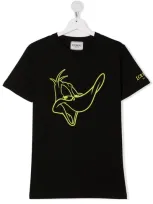 Iceberg Teen Daffy Duck Print T-shirt In Black