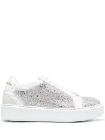 Philipp Plein Lo-top Crystal Sneakers In White