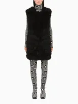 Yves Salomon Black Fur Waistcoat