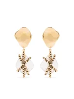 Aurelie Bidermann Mycene Rock Crystal 18kt Gold-plated Earrings In 金色