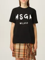 Msgm T-shirt With Logo In Black