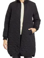 Ilse Jacobsen Isle Jacobsen Long Quilted Jacket In Black