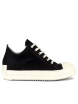 Rick Owens Drkshdw Black License Plate Low Sneakers