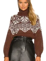 Tularosa Cayleen Fair Isle Sweater In Brown