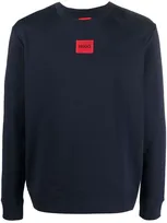 Hugo Logo-patch Sweatshirt In Blue