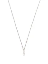 White Bird 18kt White Gold Capucine Diamond Necklace In Silver