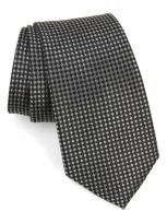 Nordstrom Collier Neat Silk Tie In Black