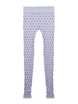 Maisie Wilen Perforated High-rise Stretch-jersey Leggings In Iris