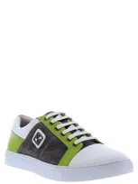 Robert Graham Men's Trixie Colorblock Mix-leather Low-top Sneakers In Charcoal