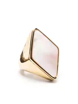 Aurelie Bidermann Elmire Diamond-shaped Ring In Gold