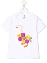 Il Gufo Kids' Graphic-print Short-sleeved T-shirt In White