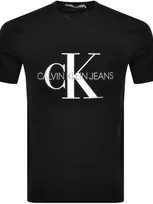 Calvin Klein Jeans Monogram Logo T Shirt Black