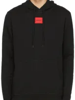 Hugo Black Cotton Hoodie