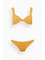 Hunza G Juno Twisted Two-piece Bikini Set In Yellow