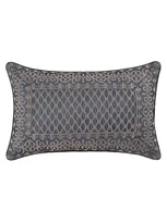 Five Queens Court Leah Boudoir Decorative Pillow,13" X 21" In Blue