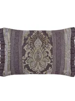 Five Queens Court Dominique Decorative Pillow, 15" X 23" In Lavender