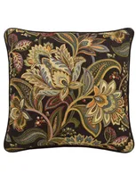 Five Queens Court Stefania Decorative Pillow, 18" X 18" In Black