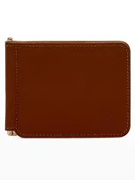 Il Bisonte Men's Leather Bifold Wallet W/ Money Clip In Vintage Cognac