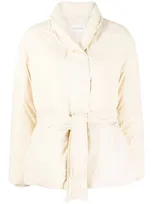 Calvin Klein Down Wrap Puffer Jacket In Neutrals