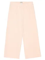 Il Gufo Kids' Corduroy Wide-leg Pants In Quartz Pink