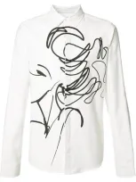 Private Stock Abstract Print Shirt In White