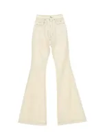 Rick Owens Drkshdw Button Detailed Flared Jeans In Natural