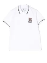 Brunello Cucinelli Logo-embroidered Cotton Polo Shirt In Weiss