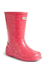 Hunter Kids' Original Glitter Wellington Boots In Pink