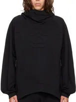 Mcq By Alexander Mcqueen Embossed-detail Loose-fit Hoodie In Black