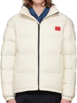 Hugo White Biron Down Jacket In 108 Natural