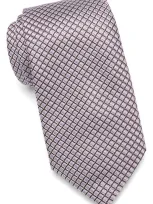 Hugo Boss Geometric Jacquard Silk Tie In Soft Pink