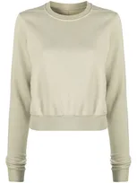 Rick Owens Drkshdw Long-sleeve Cotton Sweatshirt In Neutrals