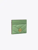 Tory Burch Kira Chevron Card Case In Patina