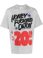 Honey Fucking Dijon Graphic-print Cotton T-shirt In Grey