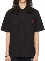 Hugo Black Kenno Shirt In 001 Black