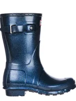 Hunter Wellington Short Starcloud Rain Boots In Blue