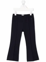 Il Gufo Elasticated Flared Trousers In Blu